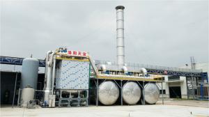 安徽瀚邦塑料包裝有限公司，一套大型印刷溶劑回收設(shè)備對(duì)接2臺(tái)印刷機(jī)